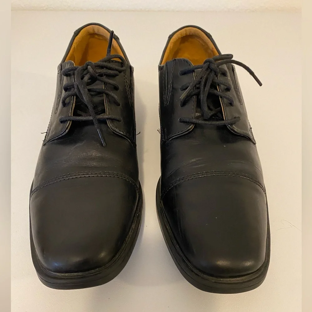 Collection Clarks Mens Black Leather Oxford Dress Shoes Size 8 1/2